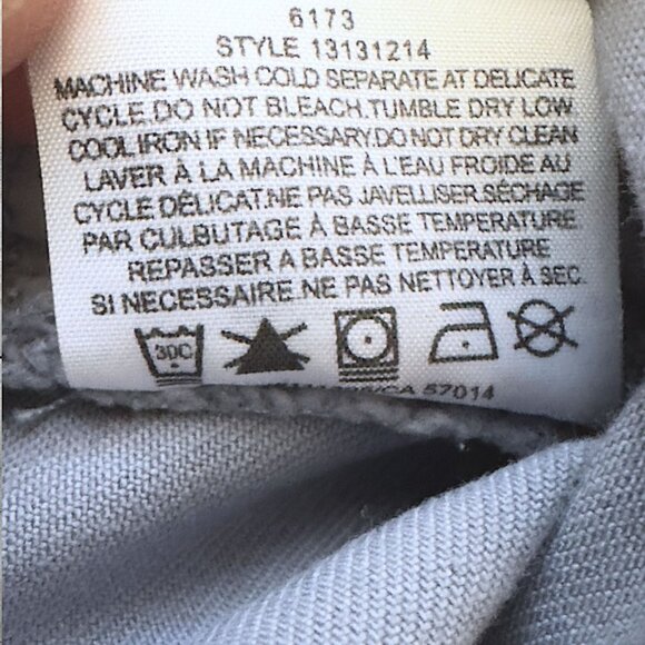 Tory Burch Alexa Cropped Skinny Jeans Size 31 Light Gray Stretch Denim Preppy - Picture 8 of 8